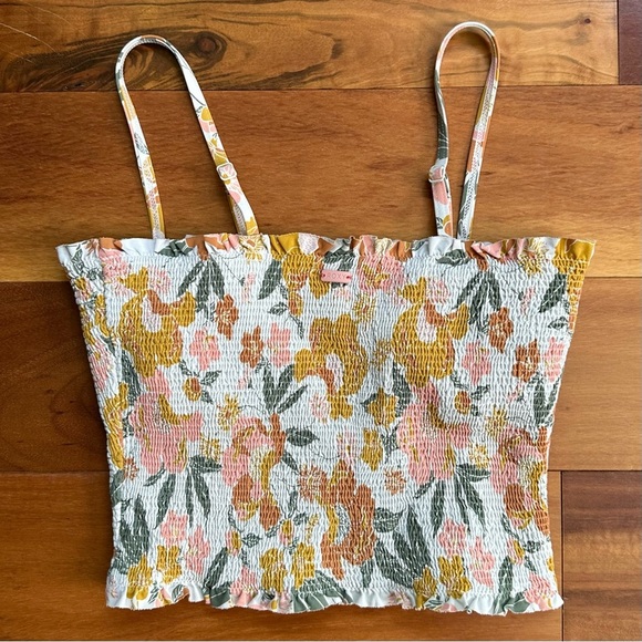 Roxy Smocked Floral Tank - Picture 3 of 5